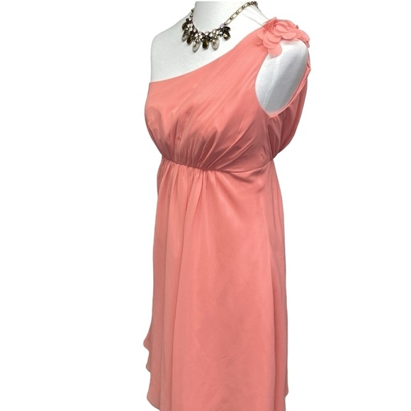 David’s Bridal One Shoulder Pink Dress - Picture 3 of 5